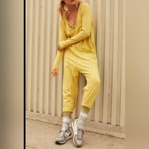 Free People Yellow Jumpsuit